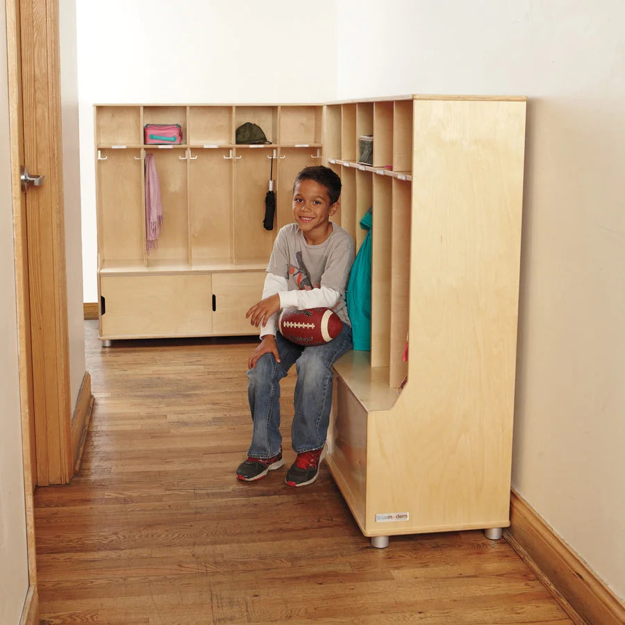 Jonti-Craft TrueModern Metal Coat Hook Cubbie Locker - Durable 5-Space Organizer - Cubbies & Storage