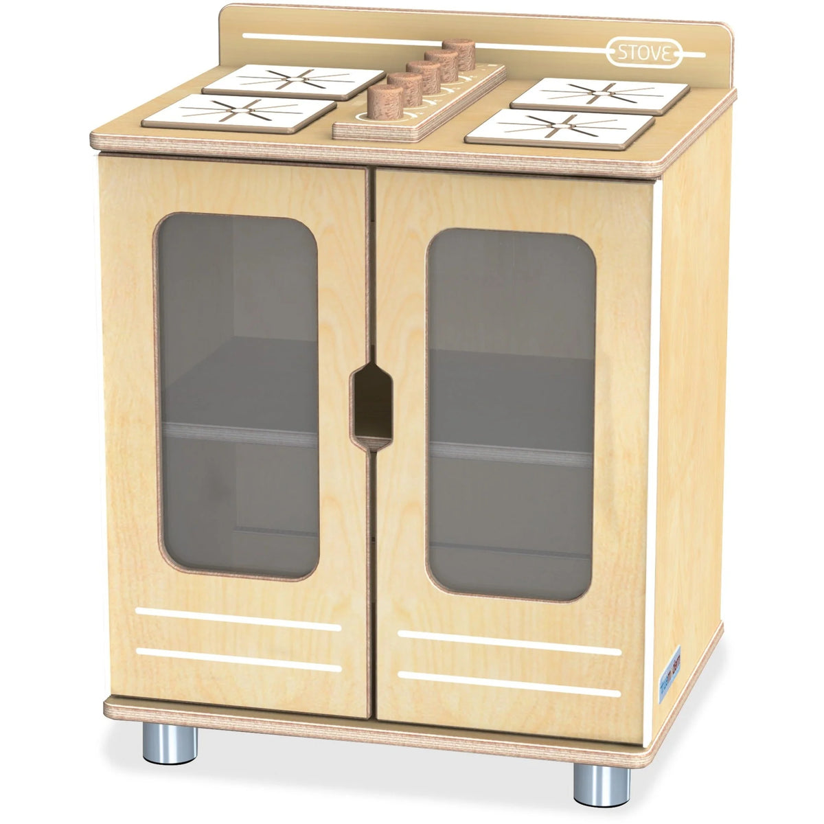 Jonti-Craft TrueModern Play Kitchen Stove - Baltic Aluminum - Pretend