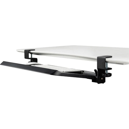 Kantek Clamp Mounted Keyboard Tray - Ergonomic Tilting Design - Black - Computer / Laptop Accessories