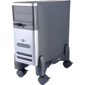 Kantek Mobile CPU Stand: Slim Design Adjustable - 60 lb Load - Black - Computer / Laptop Accessories