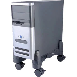 Kantek Mobile CPU Stand: Slim Design Adjustable - 60 lb Load - Black - Computer / Laptop Accessories