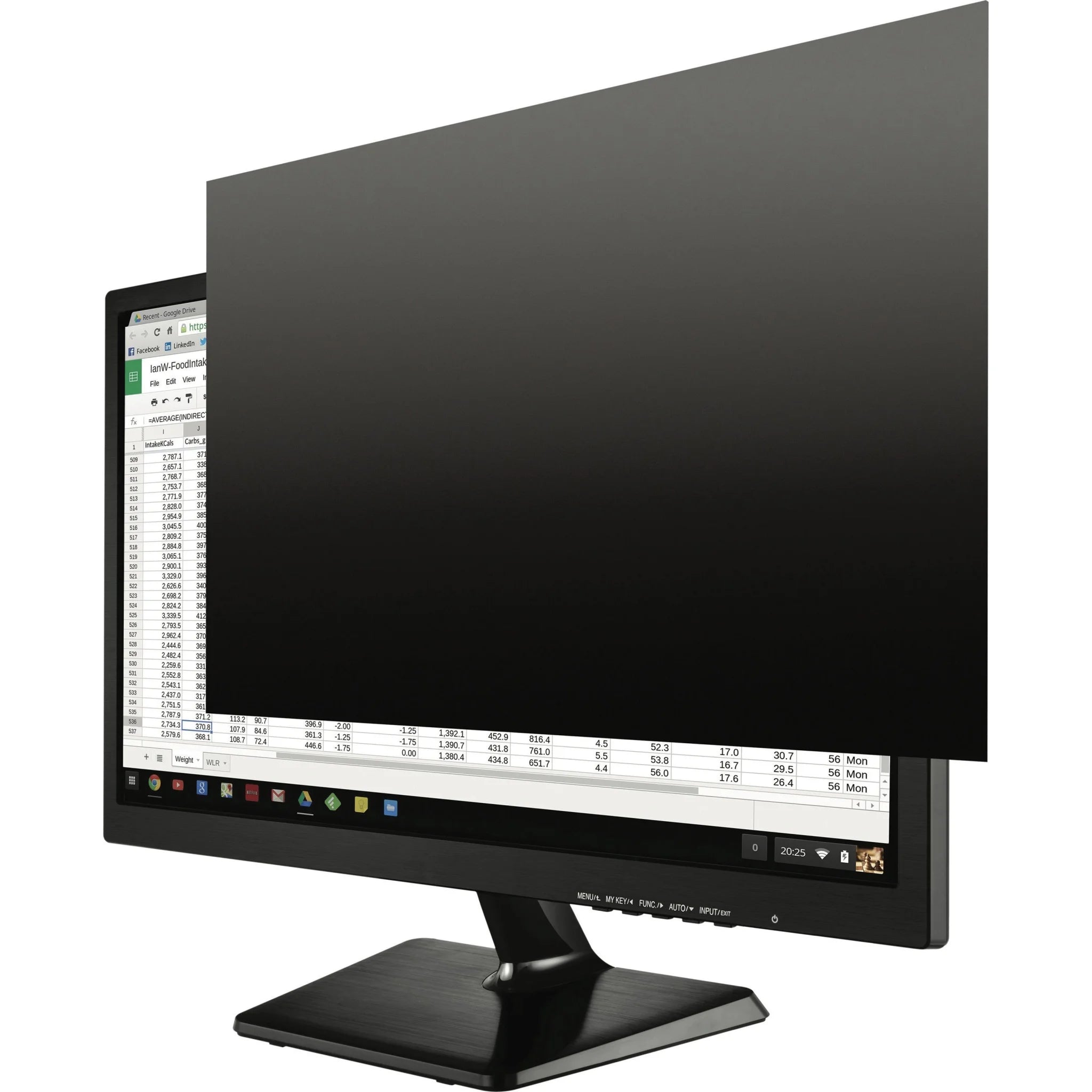 Kantek Secure-View 19’’ Widescreen Privacy Filter - Anti-glare Damage Resistant - Screen Filters & Protectors