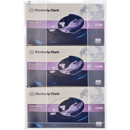 Kantek Triple Glove Box Dispenser - Clear Acrylic Holder - Holders