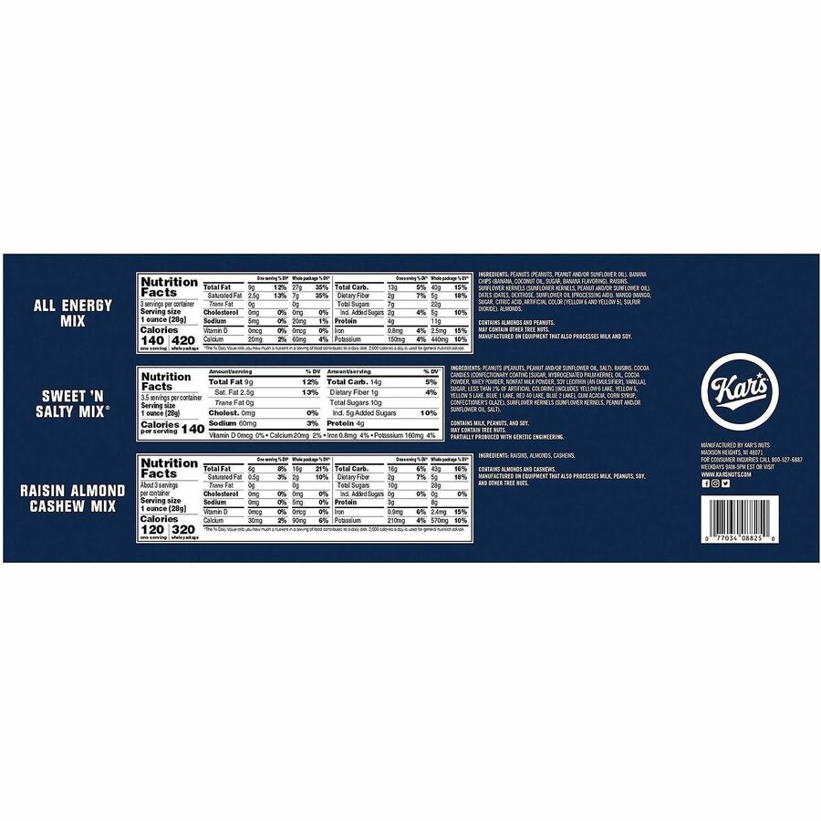 Kar's Nut and Fruit Variety Pack - Rear
