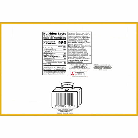 Keebler Cheese and Cheddar Sandwich Crackers - Bottom