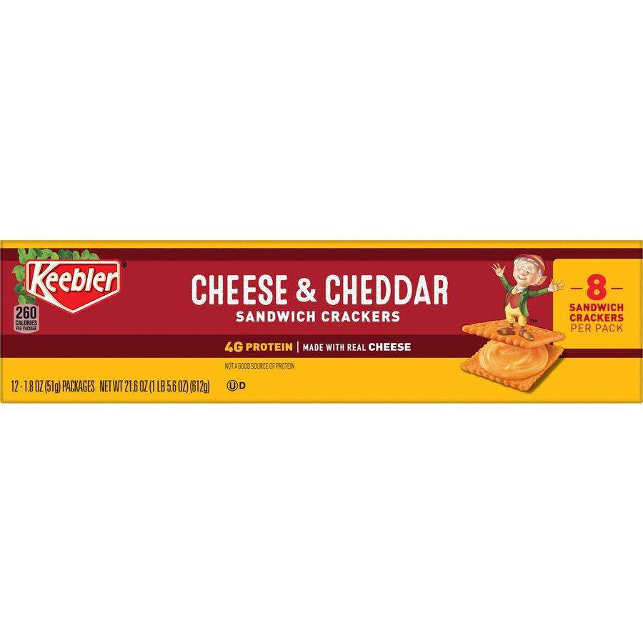 Keebler Cheese and Cheddar Sandwich Crackers - Front