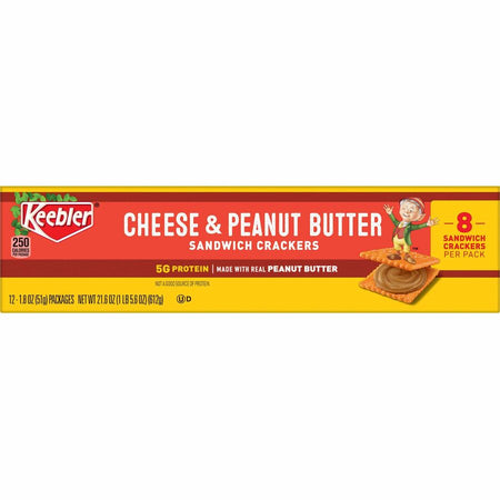Keebler Cheese & Peanut Butter Sandwich Crackers - Left