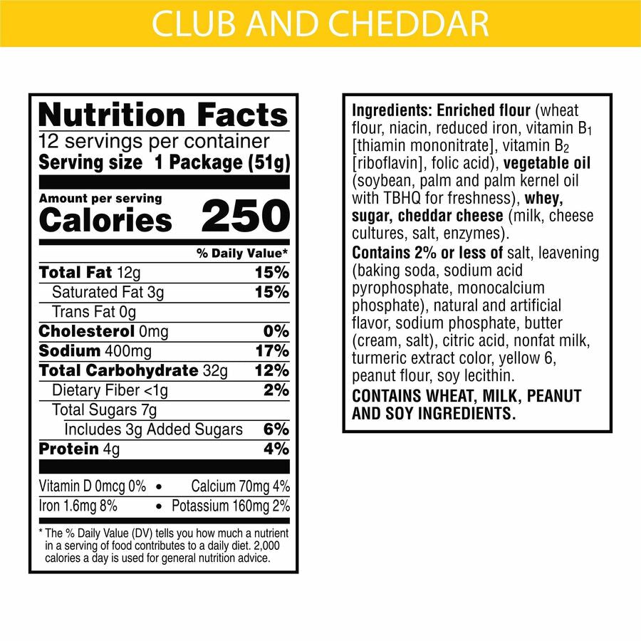 Keebler Club & Cheddar Sandwich Crackers - Alternate-Image5