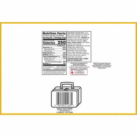 Keebler Club & Cheddar Sandwich Crackers - Bottom