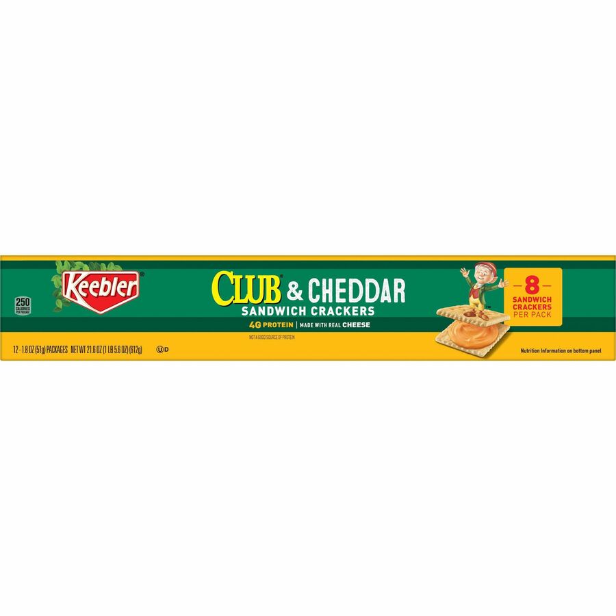 Keebler Club & Cheddar Sandwich Crackers - Left