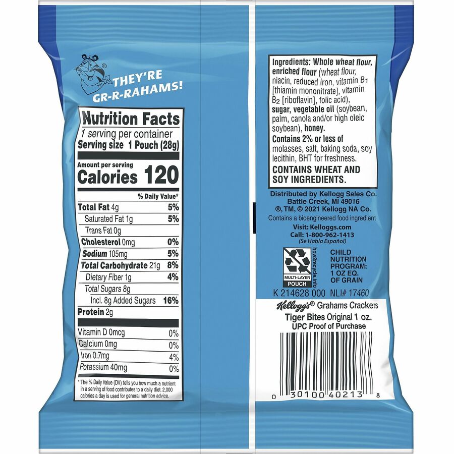 Keebler Grahams Tiger Bites - Rear