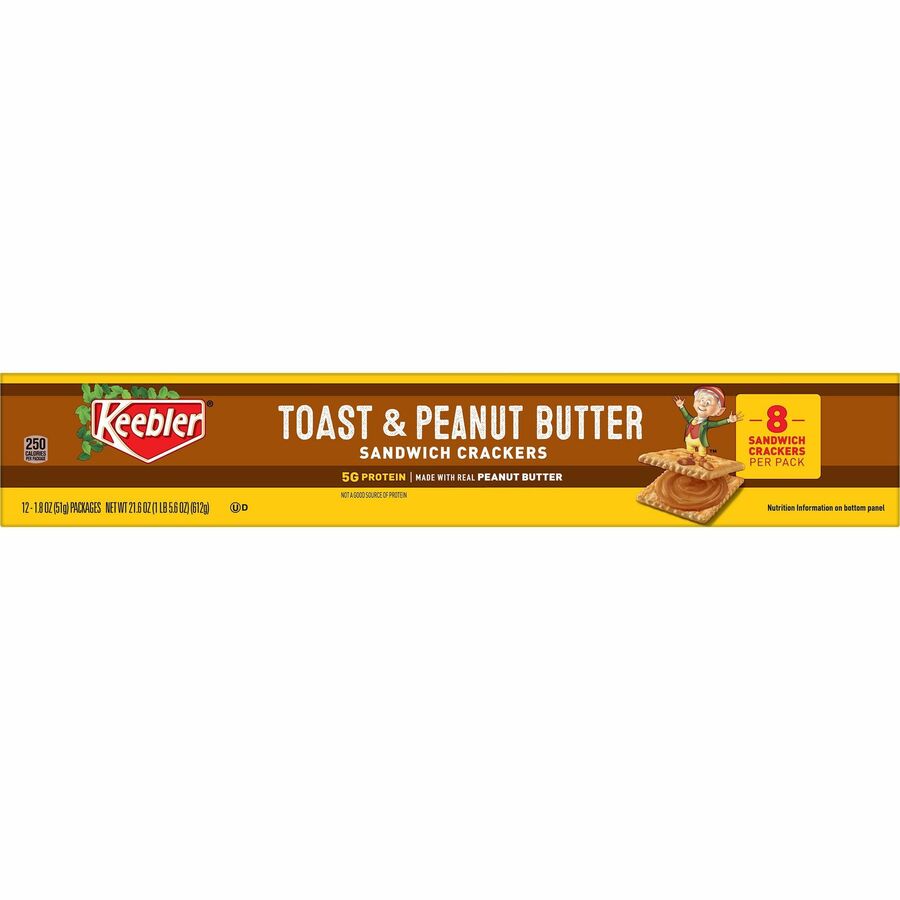 Keebler Toast and Peanut Butter Sandwich Crackers - Left