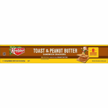 Keebler Toast and Peanut Butter Sandwich Crackers - Left