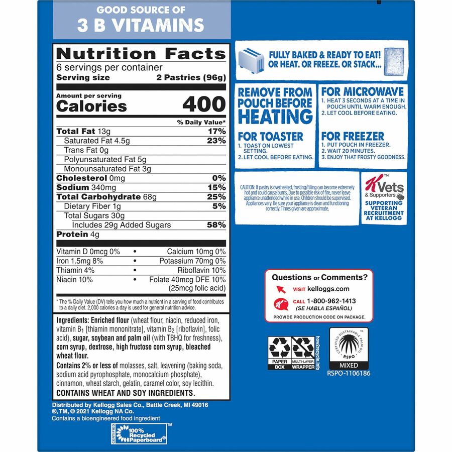 Pop Tarts Frosted Brown Sugar/Cinnamon Toaster Pastries - Bottom