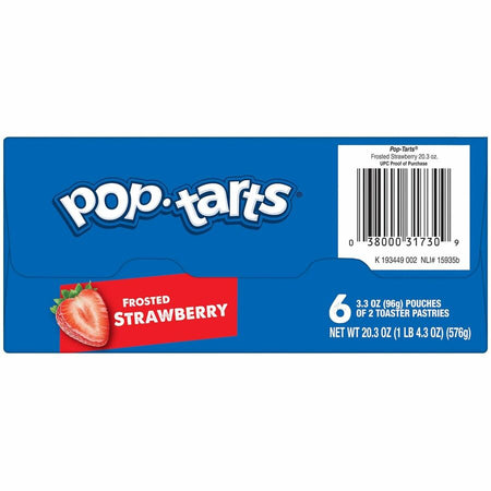 Pop Tarts Frosted Strawberry Toaster Pastries - Bottom