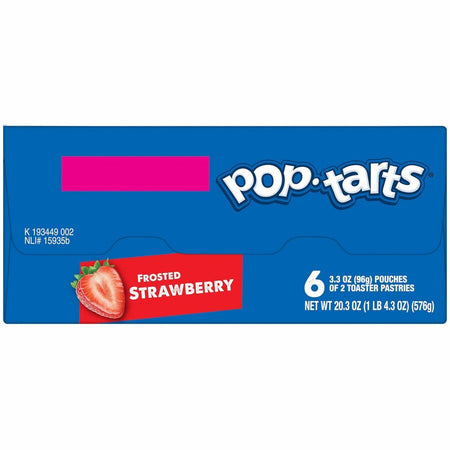 Pop Tarts Frosted Strawberry Toaster Pastries - Top