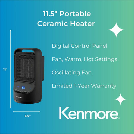 Kenmore 11-1/2" Portable Ceramic Heater - Alternate-Image1