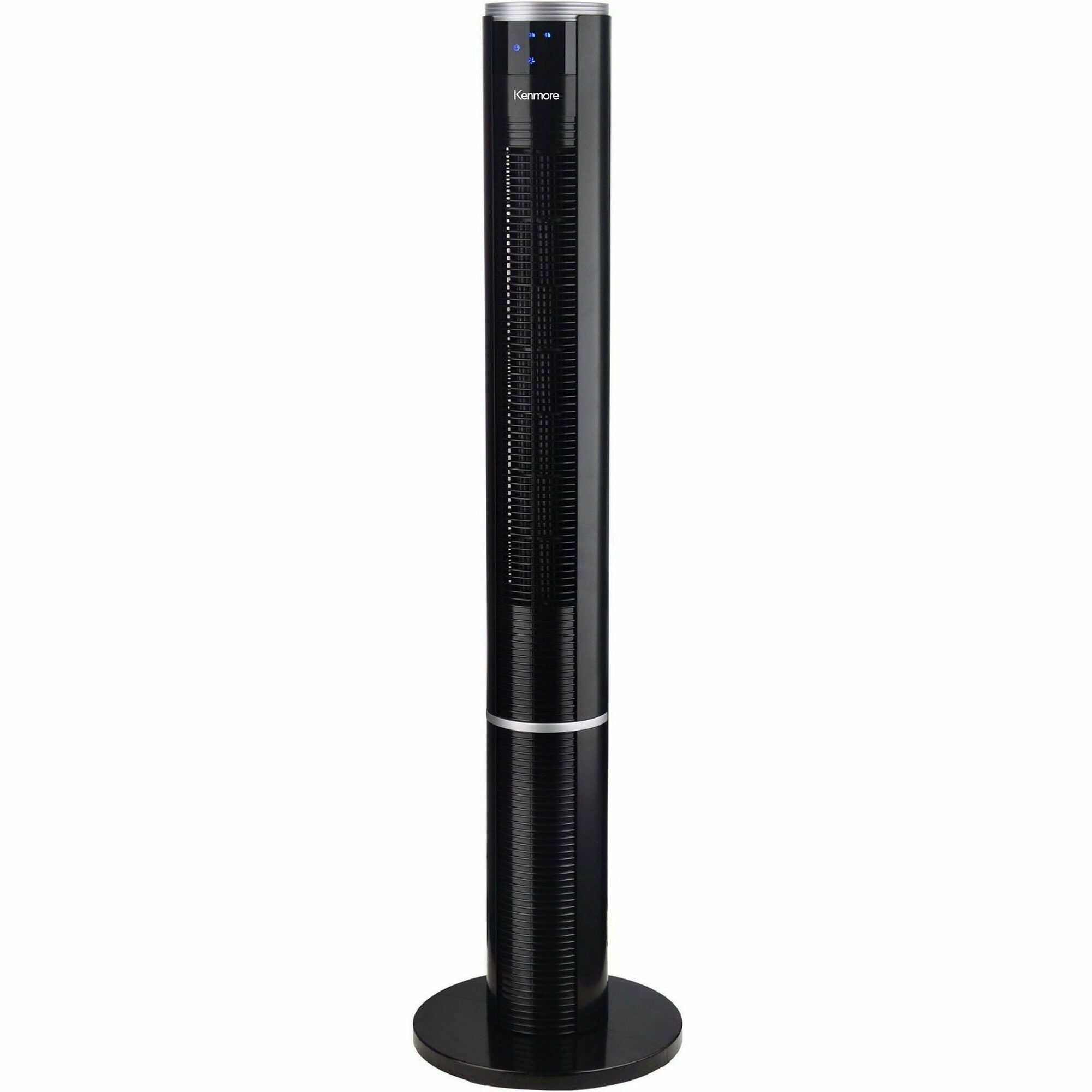 Kenmore Bladeless Tower Fan: 3-Speed Oscillating Timer - Black - Fans