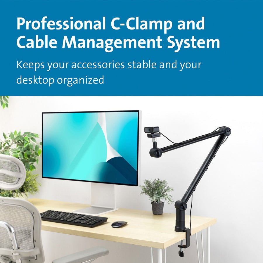 Kensington A1020 Mounting Arm for Microphone, Webcam, Lighting System, Camera, Telescope - Black - Alternate-Image2