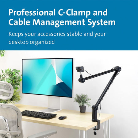 Kensington A1020 Mounting Arm for Microphone, Webcam, Lighting System, Camera, Telescope - Black - Alternate-Image2