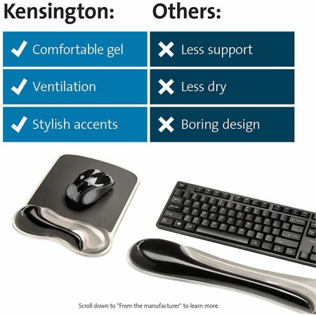 Kensington Duo Gel Mouse Pad Wrist Rest - Alternate-Image5
