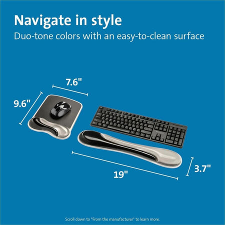 Kensington Duo Gel Mouse Pad Wrist Rest - Alternate-Image1