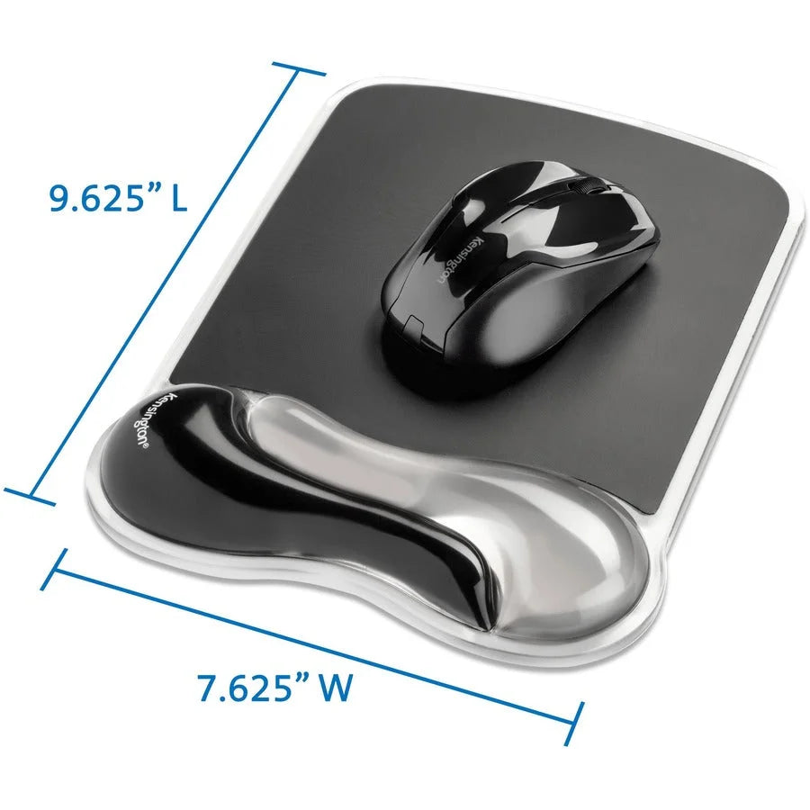 Kensington Duo Gel Mouse Wrist Rest: Comfortable Wave Design - Pads & Rests