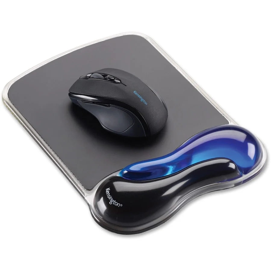 Kensington Duo Gel Mouse Wristrest: Comfortable Support in Black & Blue - Pads Wrist Rests