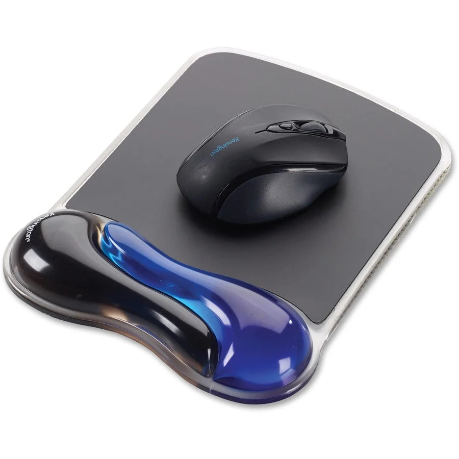 Kensington Duo Gel Mouse Wristrest: Comfortable Support in Black & Blue - Pads Wrist Rests