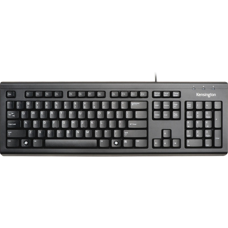 Kensington Keyboard for Life: USB Cable Connectivity 104-Key English Layout Membrane Keyswitch - Black - Keyboards &