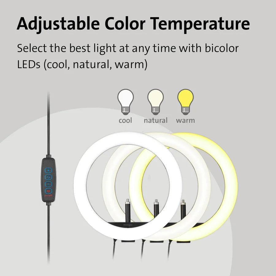 Kensington L1000 Bicolour Ring Light: Webcam Mount Stand - Electronic Accessories