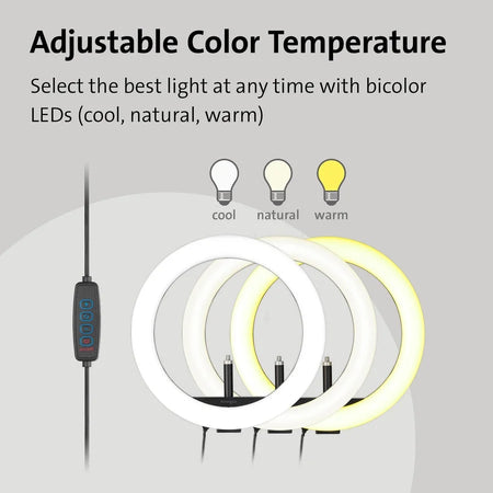Kensington L1000 Bicolour Ring Light: Webcam Mount Stand - Electronic Accessories