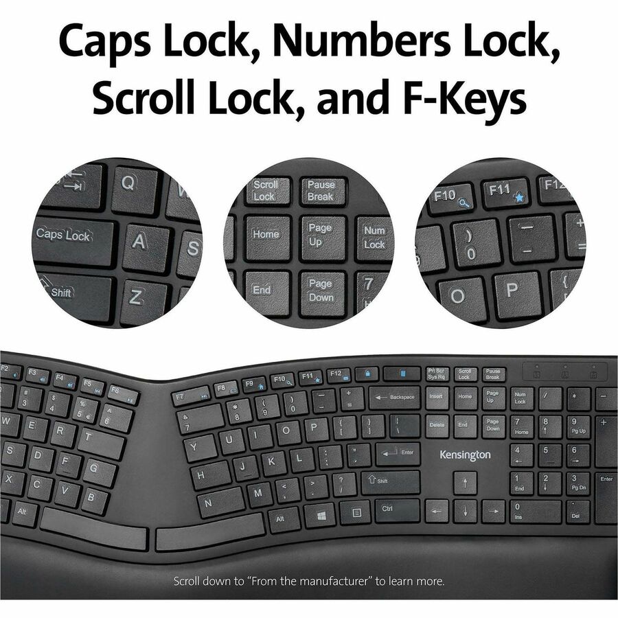 Kensington Pro Fit Ergo Wireless Keyboard/Mouse - Alternate-Image2