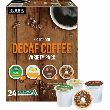 Keurig Decaf Coffee Variety Pack - Light/Medium Roast - 24 K-Cups