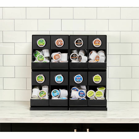 Keurig K-Cup Modular Merchandiser - 8 x Coffee/Tea Pod - Black - Plastic - 1 Each - Breakroom Organizers