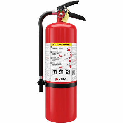 Kidde Pro 10 MP-1 Fire Extinguisher: lb Capacity - A B C - Rechargeable Safety Pin - Extinguishers