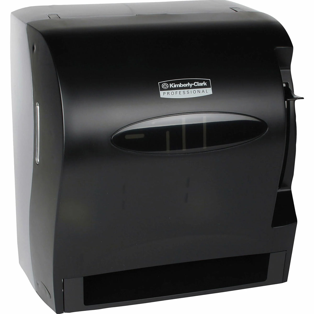 Kimberly-Clark Lev-R-Matic Roll Towel Dispenser - Durable Plastic Black - 13.5’’ Height - Lockable - Paper Dispensers