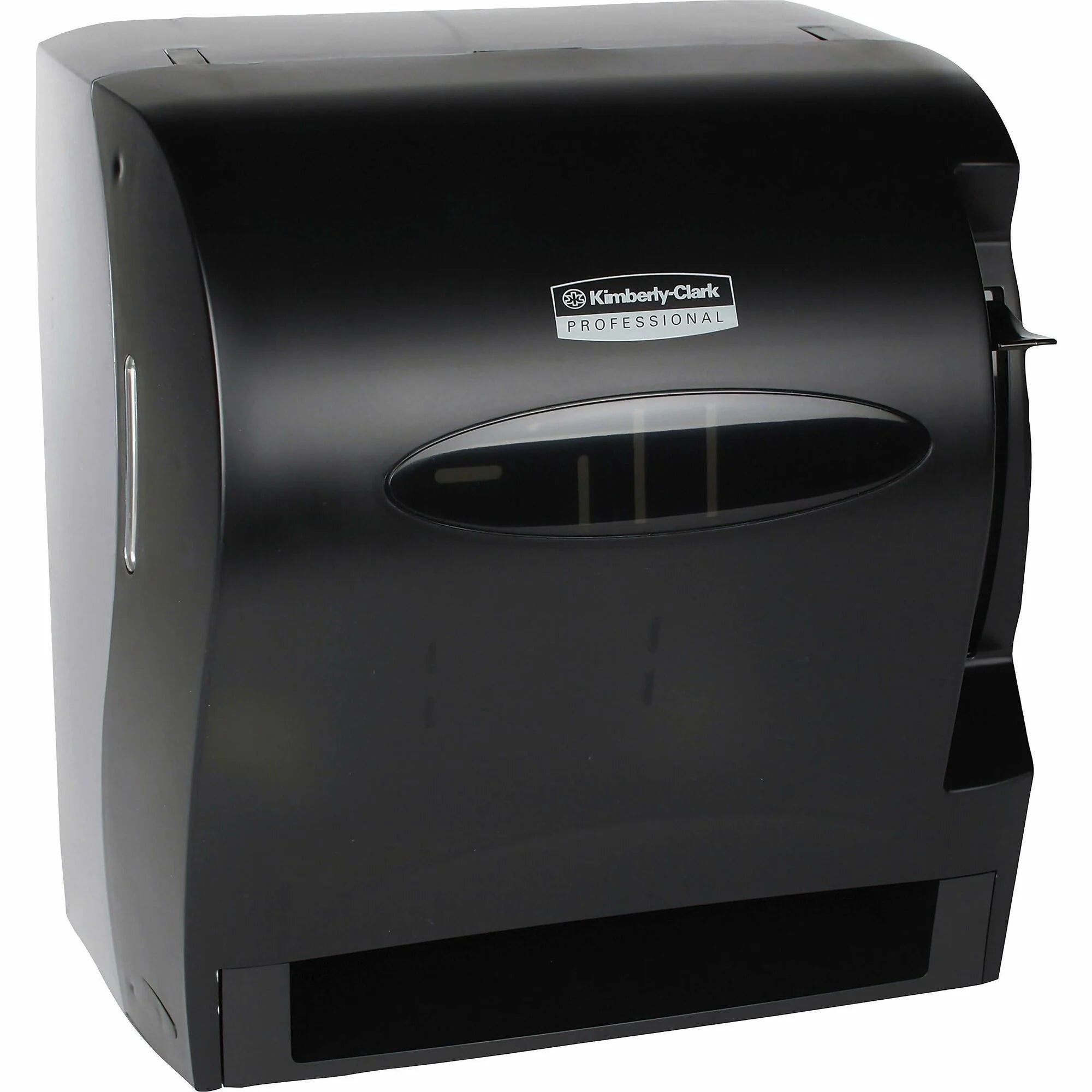 Kimberly-Clark Lev-R-Matic Roll Towel Dispenser - Durable Plastic Black - 13.5’’ Height - Lockable - Paper Dispensers