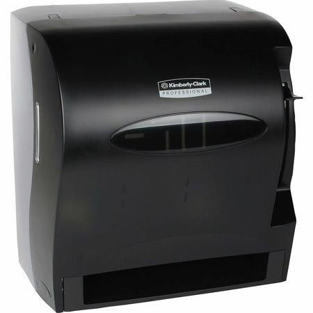 Kimberly-Clark Lev-R-Matic Roll Towel Dispenser - Durable Plastic Black - 13.5’’ Height - Lockable - Paper Dispensers