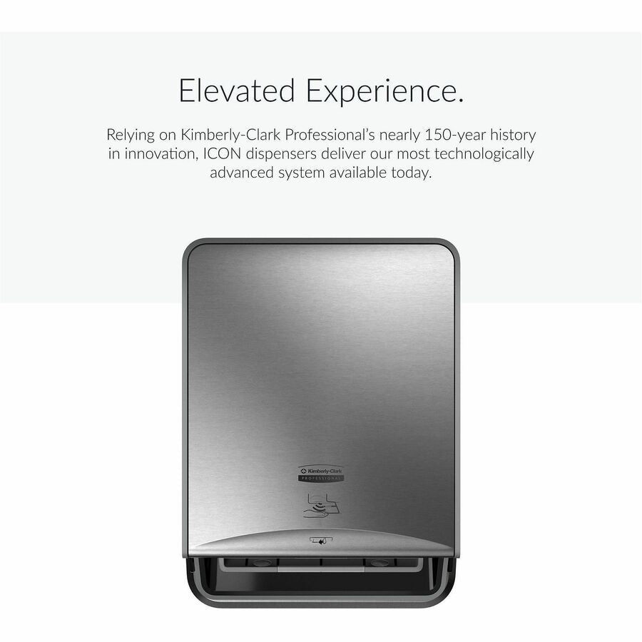 Kimberly-Clark Professional ICON Automatic Roll Towel Recessed Dispenser Housing - For - Stainless Steel - Paper