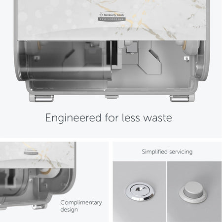 Kimberly-Clark Professional ICON Standard Roll Horizontal Toilet Paper Dispenser - Coreless - 2 x - Cherry Blossom