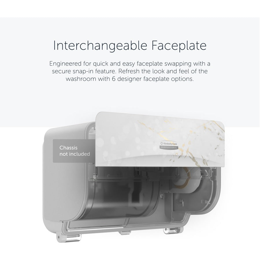Kimberly-Clark Professional ICON Standard Roll Horizontal Toilet Paper Dispenser Faceplate - Bathroom Tissue Dispensers