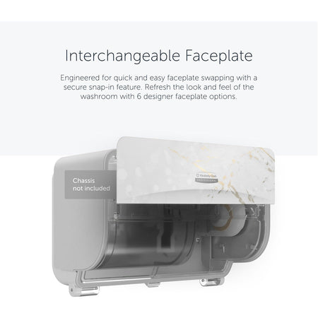 Kimberly-Clark Professional ICON Standard Roll Horizontal Toilet Paper Dispenser Faceplate - Bathroom Tissue Dispensers