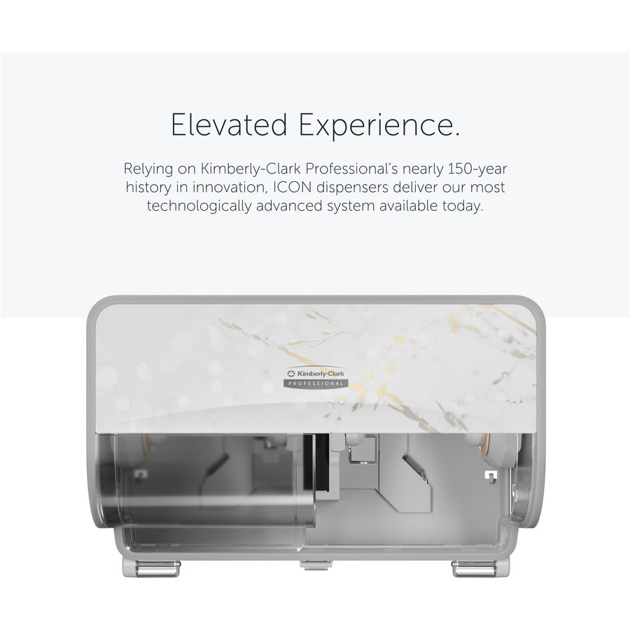Kimberly-Clark Professional ICON Standard Roll Horizontal Toilet Paper Dispenser - Coreless - 2 x - Cherry Blossom