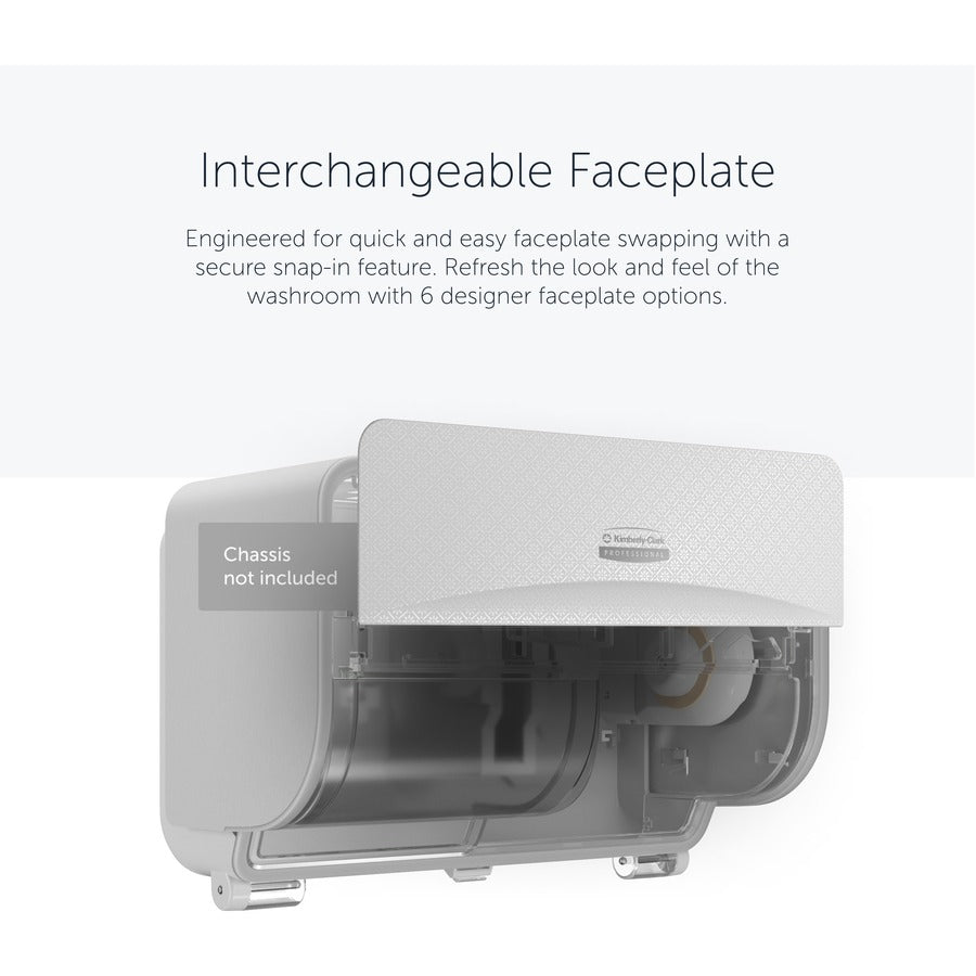 Kimberly-Clark Professional ICON Standard Roll Horizontal Toilet Paper Dispenser Faceplate - Bathroom Tissue Dispensers