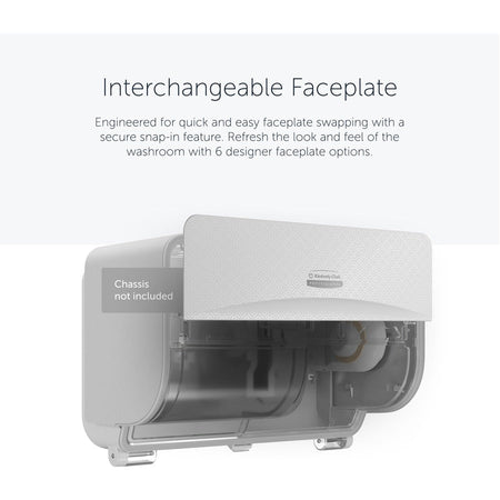 Kimberly-Clark Professional ICON Standard Roll Horizontal Toilet Paper Dispenser Faceplate - Bathroom Tissue Dispensers