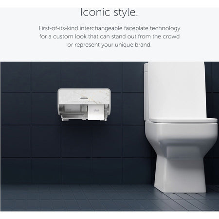 Kimberly-Clark Professional ICON Standard Roll Horizontal Toilet Paper Dispenser - Coreless - 2 x - Cherry Blossom