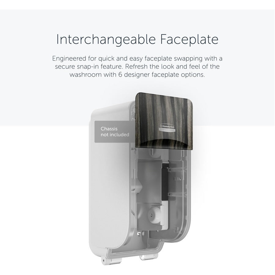 Kimberly-Clark Professional ICON Standard Roll Vertical Toilet Paper Dispenser Faceplate - Bathroom Tissue Dispensers