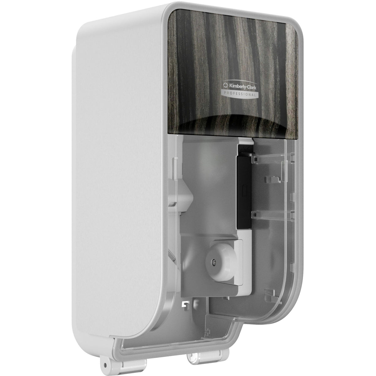 Kimberly-Clark Professional ICON Standard Roll Vertical Toilet Paper Dispenser - Coreless - 2 x - Ebony Woodgrain