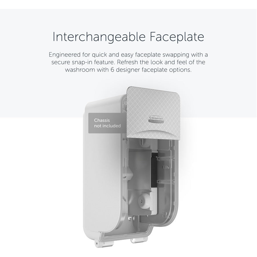 Kimberly-Clark Professional ICON Standard Roll Vertical Toilet Paper Dispenser Faceplate - Bathroom Tissue Dispensers